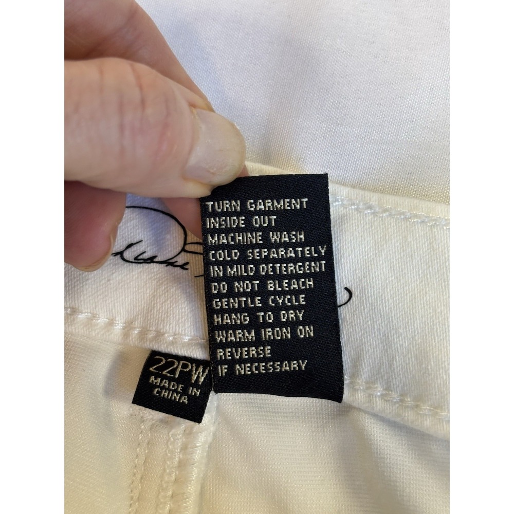 DG2 Diane Gilman Women's 22WP White Uplifter Skinny‎ Jeans Comfort Minimalist - Picture 5 of 9